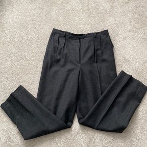 Vintage Giorgio Sant Angelo 100% Pure Wool Womans Gray Pleated Pants